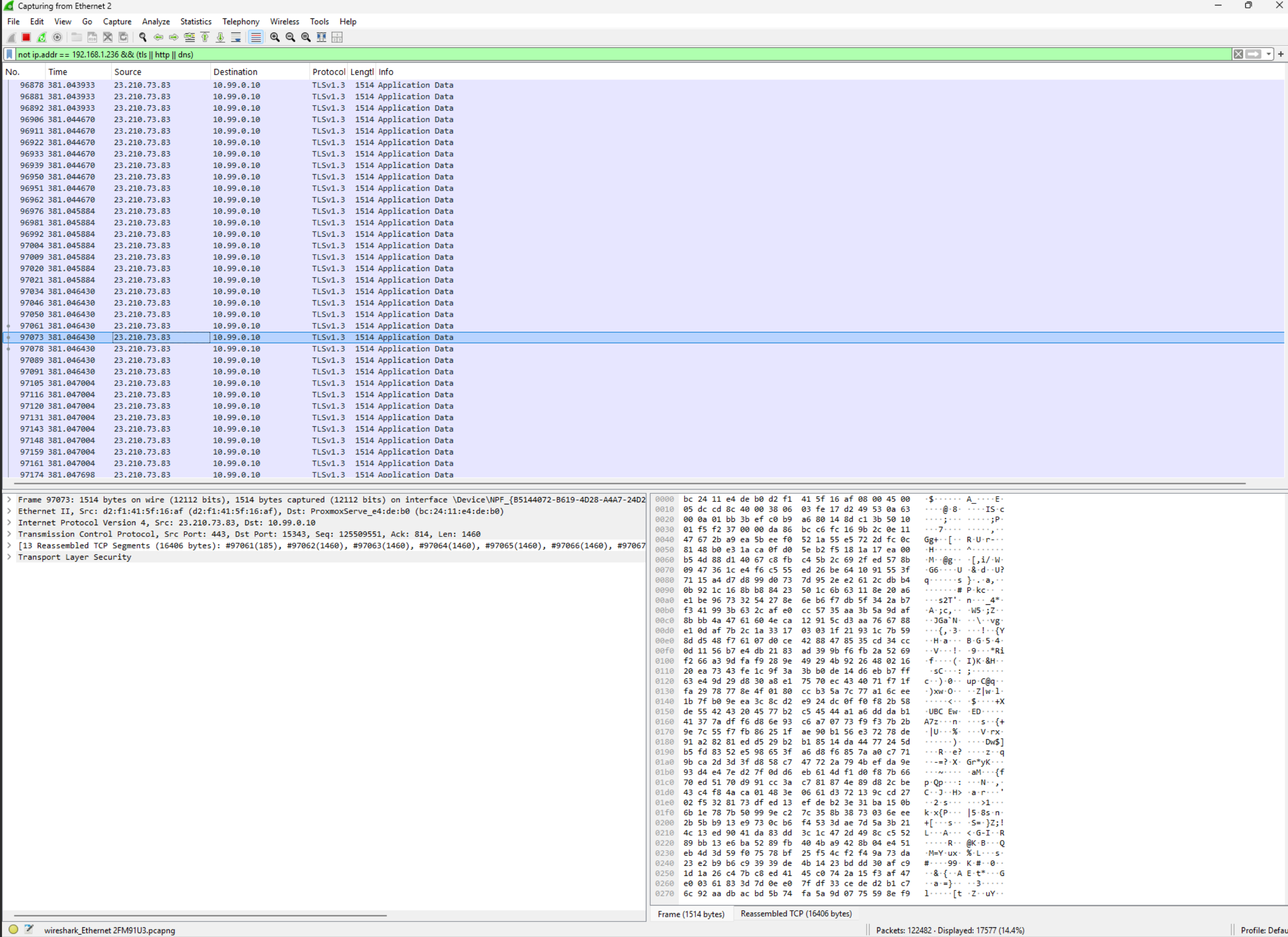 Wireshark Capturing Microsoft CDN Noise